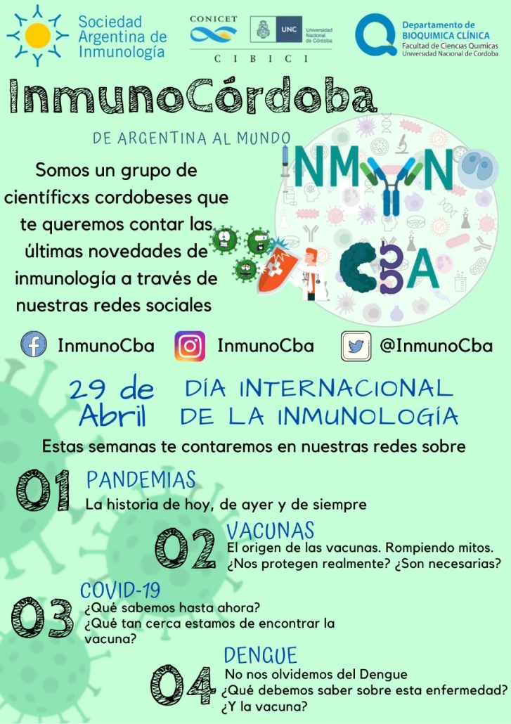 Flyer Dia de la inmunologia